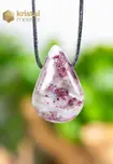 Pink Tourmaline Drop Shaped Pendant - no. 3