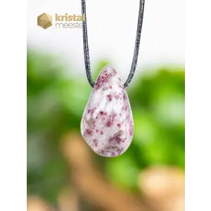 Pink Tourmaline Drop Shaped Pendant - no. 4