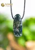 Moss Agate EX pendant, drilled - no. 1