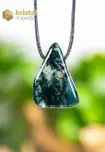 Moss Agate EX pendant, drilled - no. 2