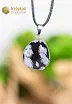 Snowflake Obsidian EX Pendant with silver loop - no. 4