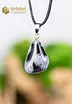 Snowflake Obsidian EX Pendant with silver loop - no. 1
