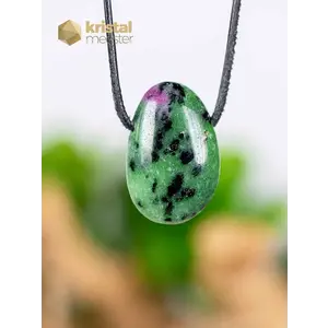 Ruby in Zoisite Pendant drilled - no. 1