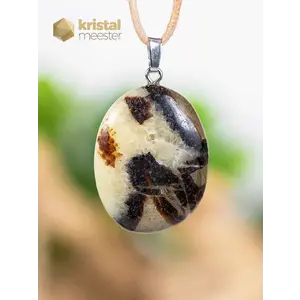 Septarian Pendant with silver loop - no. 3