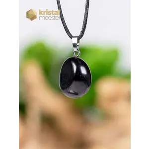 Shungite pendant with silver loop - no. 4