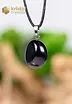 Shungite pendant with silver loop - no. 4