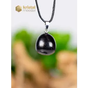 Shungite pendant with silver loop - no. 3
