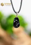 Tektite Pendant with silver loop - no. 4