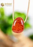 Fire Agate Pendant, drilled - no. 4