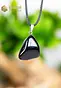 Black Tourmaline EX pendant with silver loop - no. 4