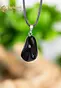 Black Tourmaline EX pendant with silver loop - no. 3