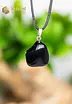 Black Tourmaline EX pendant with silver loop - no. 2