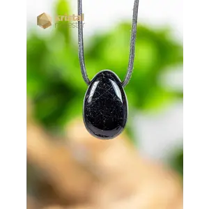 Black Tourmaline pendant, drilled - no. 3