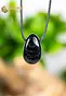 Black Tourmaline pendant, drilled - no. 2