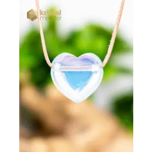 Opalite Heart Pendant (man-made)