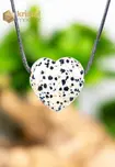 Dalmatian Jasper Heart Pendant