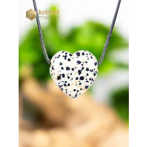 Dalmatian Jasper Heart Pendant