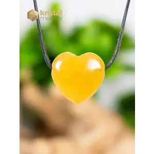 Calcite Yellow Heart Pendant
