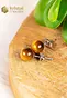 Tiger Eye Earrings - 8 mm