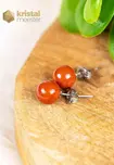 Red Jasper Earrings - 8 mm