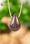 Garnet drop shaped pendant, drilled