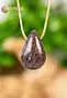 Garnet drop shaped pendant, drilled