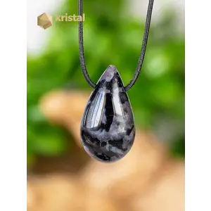 Gabbro drop shaped pendant