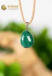 Fuchsite pendant with silver loop