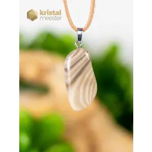 Flint pendant with silver loop - no. 5