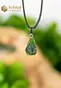 Diopside Raw Pendant with silver loop - no. 4