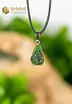 Diopside Raw Pendant with silver loop - no. 4