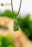 Diopside Raw Pendant with silver loop - no. 2