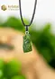 Diopside Raw Pendant with silver loop - no. 2