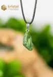 Diopside Raw Pendant with silver loop - no. 1