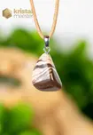 Cappuccino Jasper Pendant with silver loop - no. 4