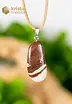 Cappuccino Jasper Pendant with silver loop - no. 3