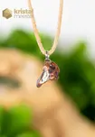 Chrysocolla with Cuprite and Copper pendant - no. 4