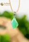 Chrysoprase Pendant with silver loop - no. 4
