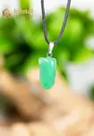 Chrysoprase Pendant with silver loop - no. 3