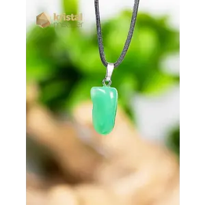 Chrysoprase Pendant with silver loop - no. 3
