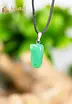 Chrysoprase Pendant with silver loop - no. 3