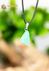 Chrysopraas hanger met zilver oog - nr. 1