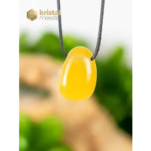 Calcite EX Pendant Yellow - drilled