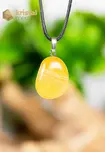 Yellow Calcite EX pendant with silver loop - no. 3