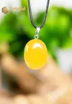 Yellow Calcite EX pendant with silver loop - no. 1