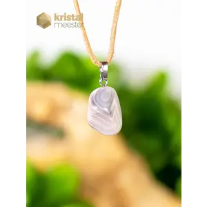 Botswana Agate EX pendant with silver loop - no. 3