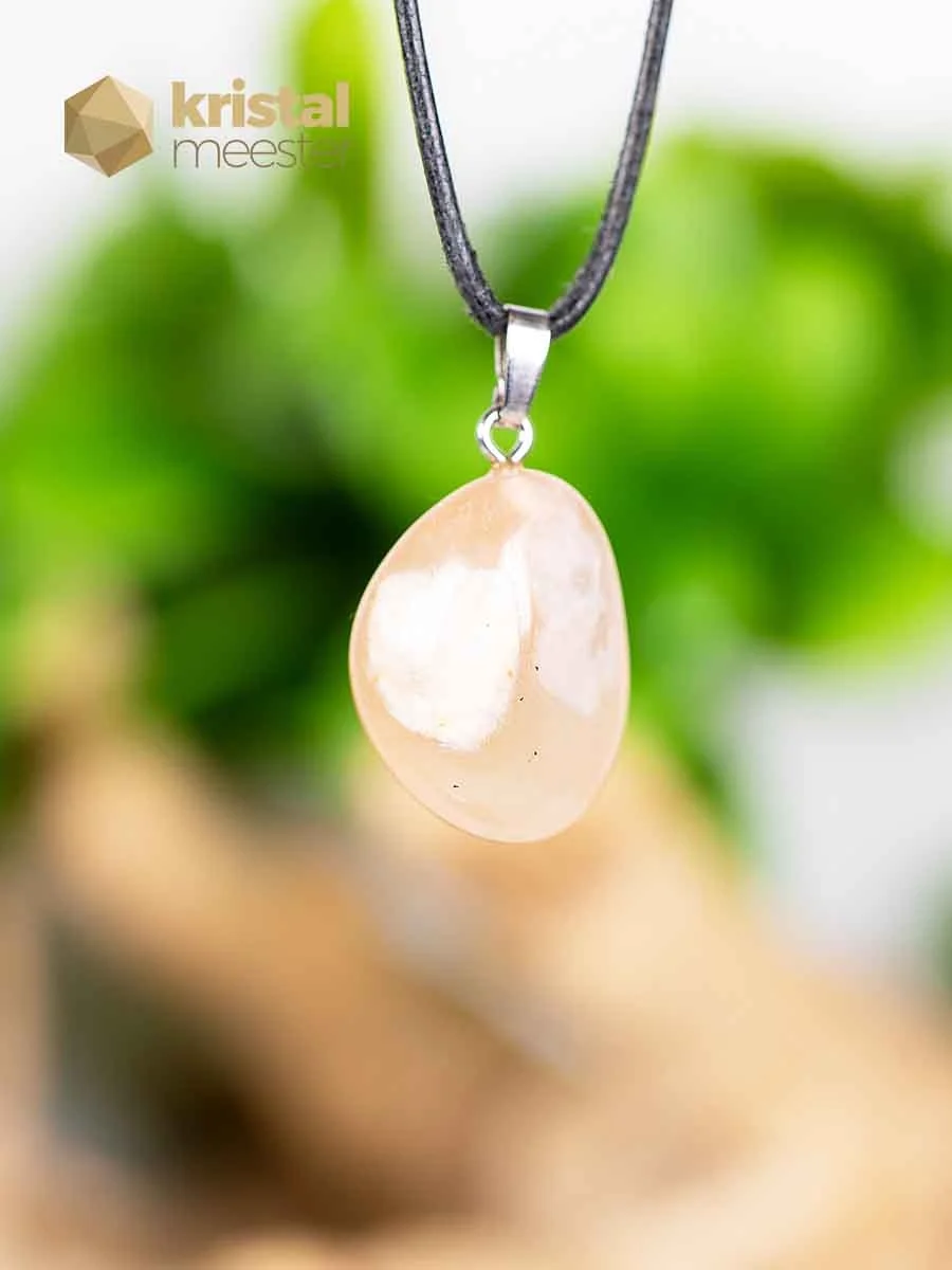 Flower agate pendant deals