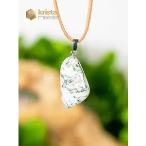 Tree Agate EX Pendant with silver loop - no. 1