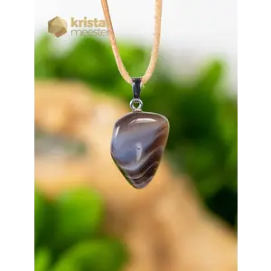 Agate EX Pendant with silver loop - no. 4