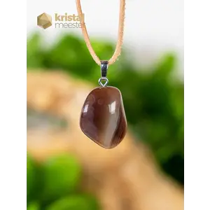 Agate EX Pendant with silver loop - no. 3